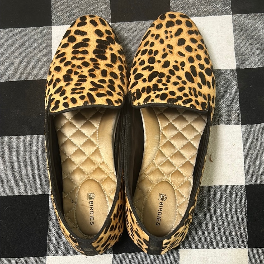 Birdies Brown and Black Leopard Print Flats